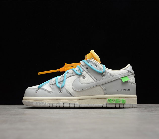 Off-White x NK Dunk Low THE 50 NO.2 DM1602-115 36 36.5 37.5 38 38.5 39 40 40.5