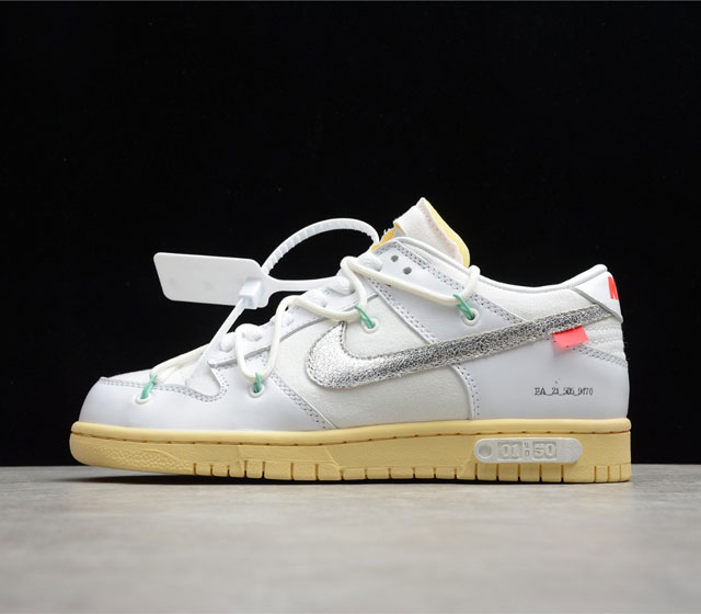 Off-White x NK Dunk Low THE 50 NO.1 DM1602-127 36 36.5 37.5 38 38.5 39 40 40.5
