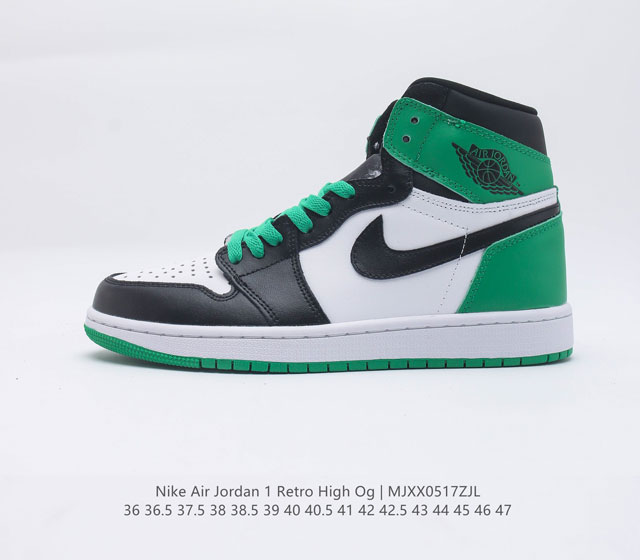 Nike Air Jordan 1 High OG Lucky Green AJ1 1 aj1 1 DMP air Jordan 1 Logo Swoosh