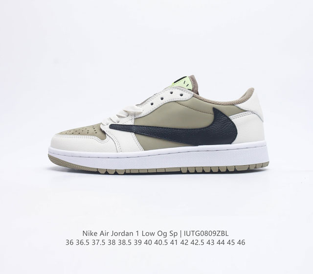Nike Air Jordan 1 Low Og Sp Aj1 1 Aj1 1 Swoosh Dm7866-210 36-46 Iutg0809Zbl