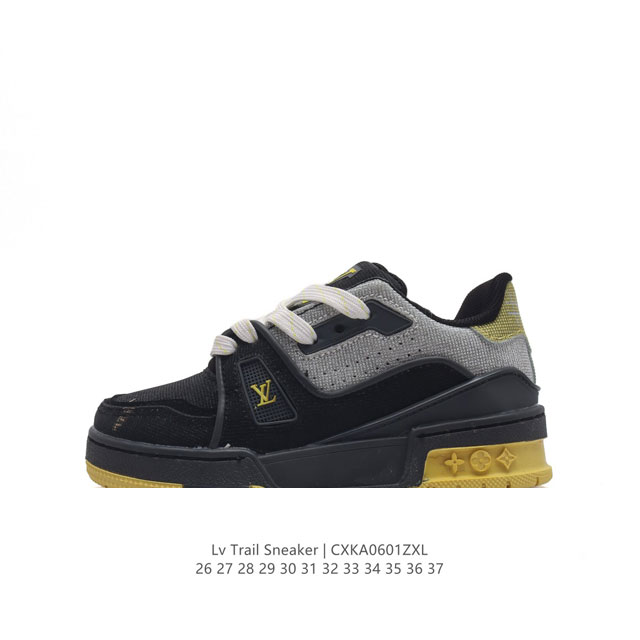 Louis Vuitton Lv 3D logo lv louis Vuitton Trainer Sneaker Low 26-37 Cxka0601